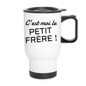 Cadeau petit frère - Tasse isotherme avec poignée - blanc - Devant