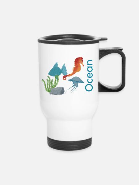 Ocean - Thermobecher mit Tragegriff - Weiß