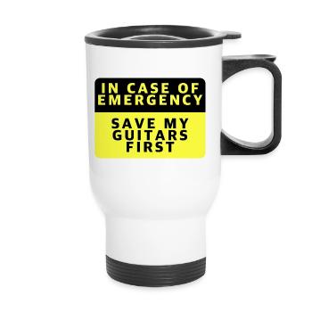 Save my guitars first | Music, Concert - Thermal mug with handle - white - Front