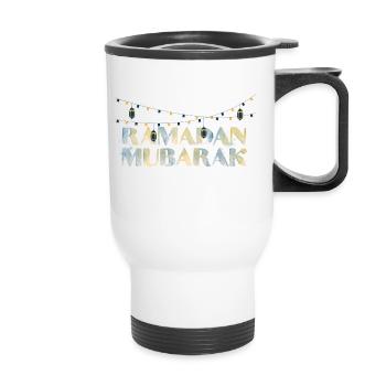 Ramadan Mubarak Fasting Islam - Thermal mug with handle - white - Front