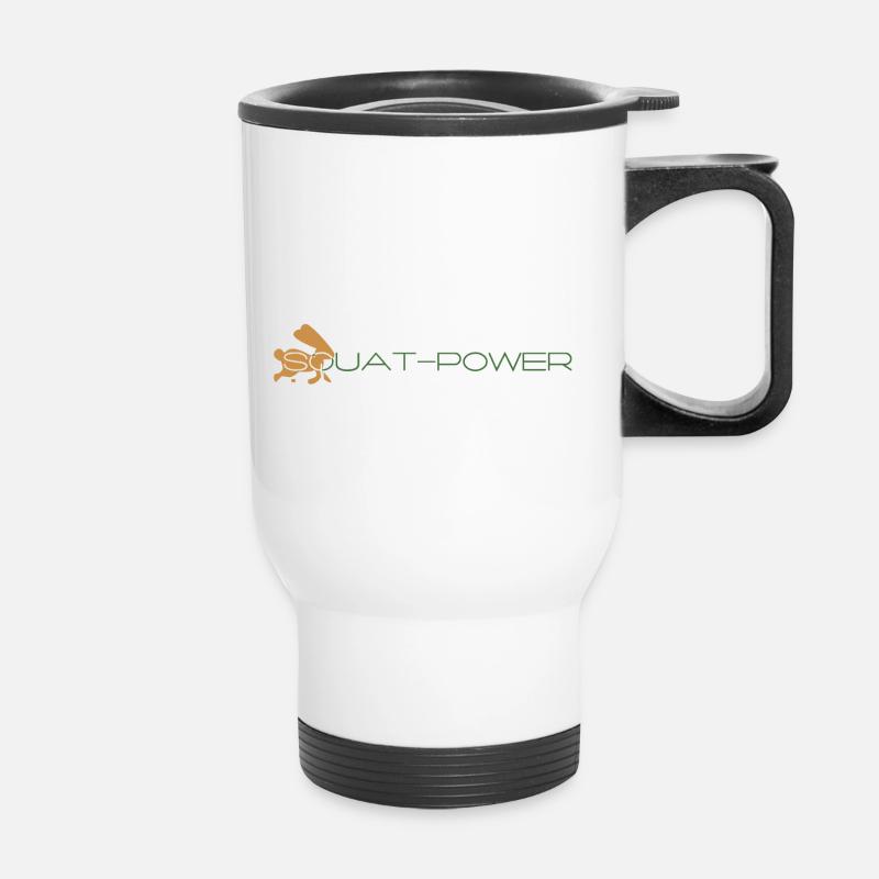 Squat Power 04 - Thermal mug with handle - white