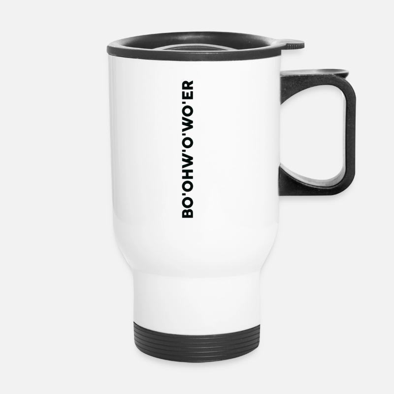 Bo'ohw'o'wo'er Funny Cool British - Thermal mug with handle - white