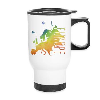 europe - Tasse isotherme avec poignée - blanc - Devant