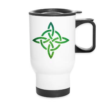 Celtic Knot - Thermobecher mit Tragegriff - Weiß - Vorne