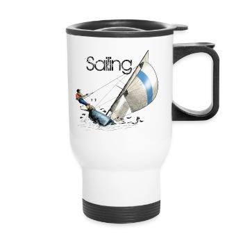 sailing - Tasse isotherme avec poignée - blanc - Devant