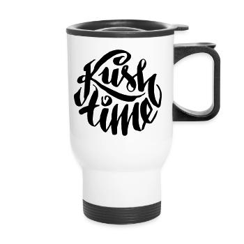 Kush time - Thermobecher mit Tragegriff - Weiß - Vorne