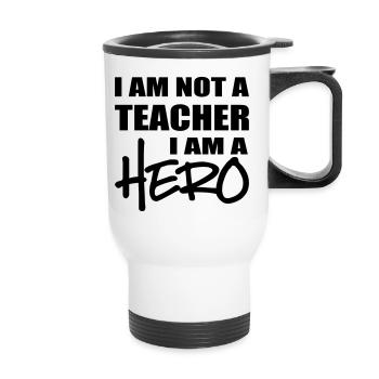 Enseignants - Tasse isotherme avec poignée - blanc - Devant