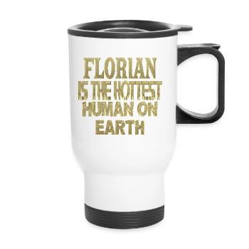 Florian - Thermal mug with handle - white - Front