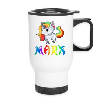 Unicorn Mark - Thermal mug with handle - white - Front