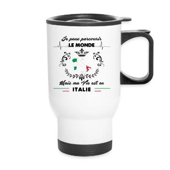 MA VIE EST EN ITALIE - Tasse isotherme avec poignée - blanc - Devant