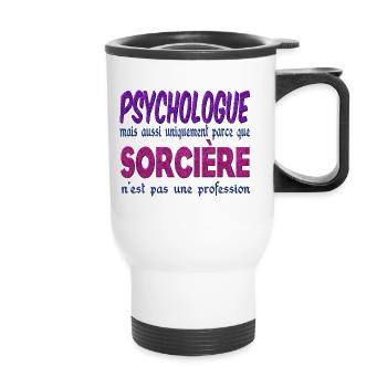 Psychologue Sorcière - Tasse isotherme avec poignée - blanc - Devant