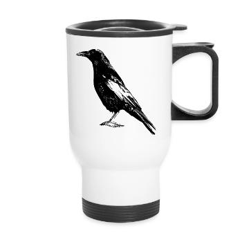 Crow - Thermal mug with handle - white - Front
