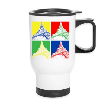 Eifelturm - Thermobecher mit Tragegriff - Weiß - Vorne