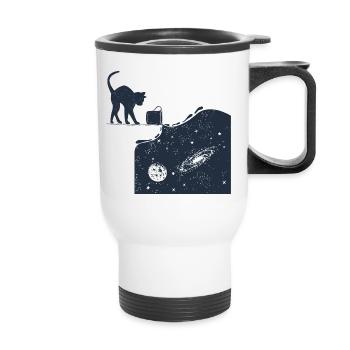 Universe Cat - Thermobecher mit Tragegriff - Weiß - Vorne