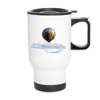 Ballon à air chaud - Tasse isotherme avec poignée - blanc - Devant
