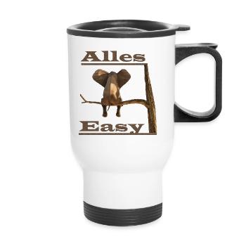 alles easy - Thermobecher mit Tragegriff - Weiß - Vorne