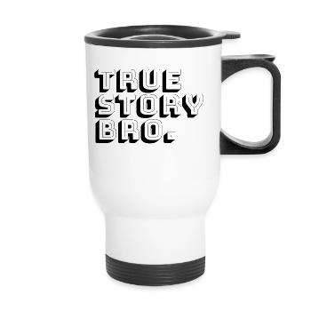 histoire vraie frère - Tasse isotherme avec poignée - blanc - Devant