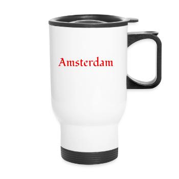 Amsterdam - Pays-Bas - Pays-Bas - Tasse isotherme avec poignée - blanc - Devant