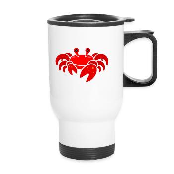 crab - Thermal mug with handle - white - Front