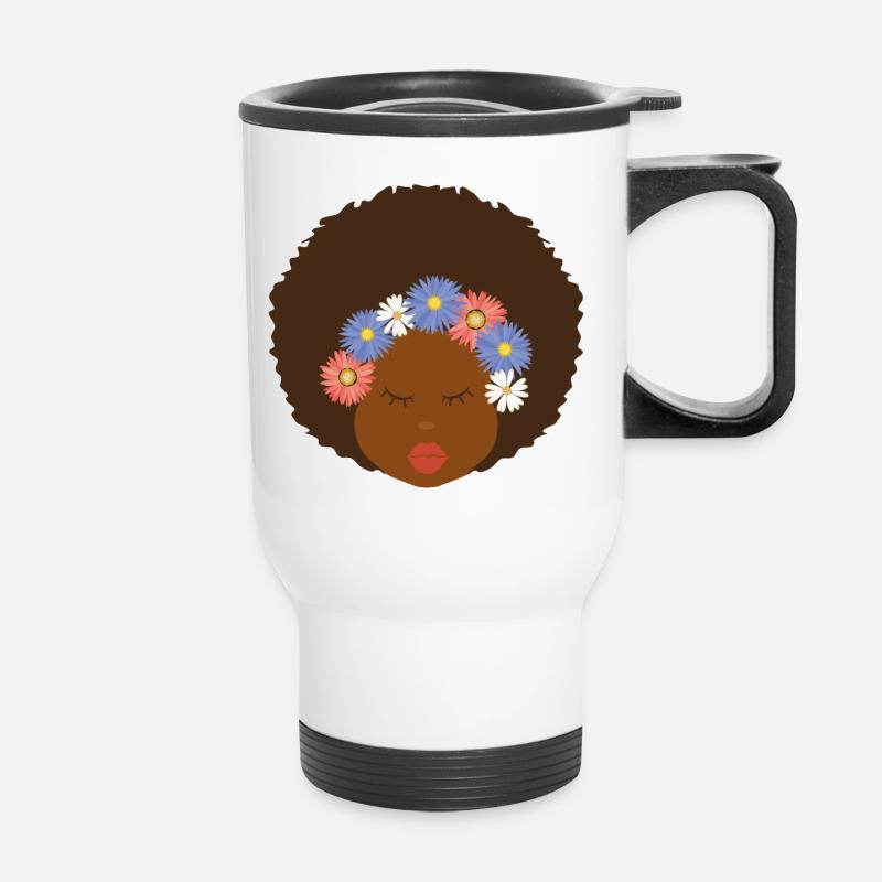 Abita brown girl magic - Thermal mug with handle - white