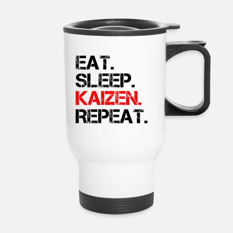 Kaizen Kai change change improve - Thermal mug with handle - white