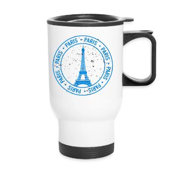 Emblème paris tour eiffel - Tasse isotherme avec poignée - blanc - Devant