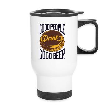 Bachelor - Thermal mug with handle - white - Front