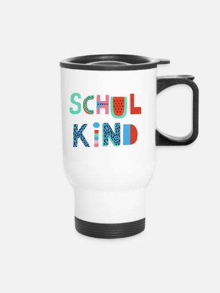 Schulkind - Thermobecher mit Tragegriff - Weiß