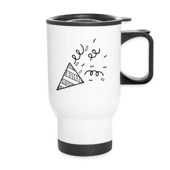 Party confetti icon - Thermal mug with handle - white - Front