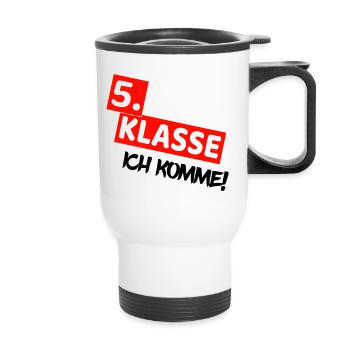 5. Klasse Realschule Gesamtschule Gymnasium - Thermobecher mit Tragegriff - Weiß - Vorne