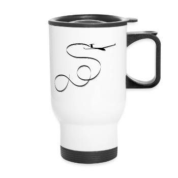 Glider glider glider gift ideas - Thermal mug with handle - white - Front