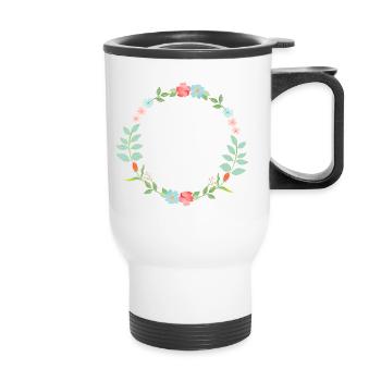 Garland spell - Thermal mug with handle - white - Front