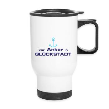 Au mouillage à Glückstadt - Tasse isotherme avec poignée - blanc - Devant