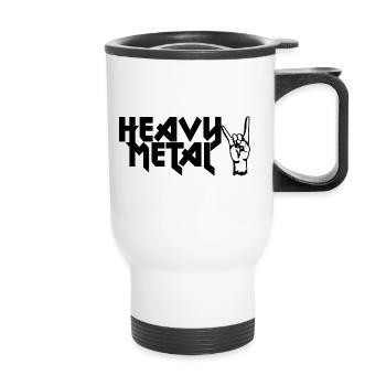Heavy Metal - Thermobecher mit Tragegriff - Weiß - Vorne