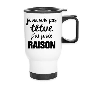JE NE SUIS PAS TETUe - Tasse isotherme avec poignée - blanc - Devant