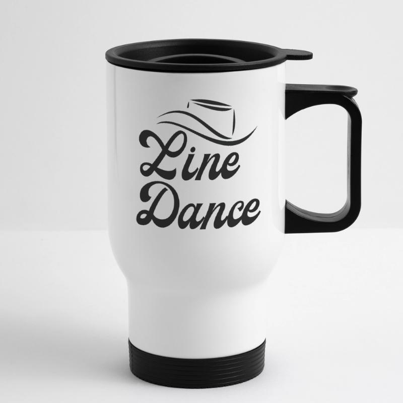 Idée cadeau pour Linedancer : Devise « Line Dance » Tasse isotherme avec poignée