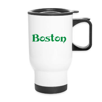 BOSTON Massachusetts - Thermobecher mit Tragegriff - Weiß - Vorne