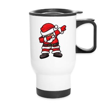 Dabbing Santa Santa Claus Dab Dance - Tasse isotherme avec poignée - blanc - Devant