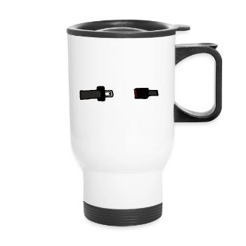 Car - Thermal mug with handle - white - Front