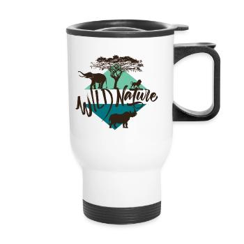 La nature sauvage - Tasse isotherme avec poignée - blanc - Devant