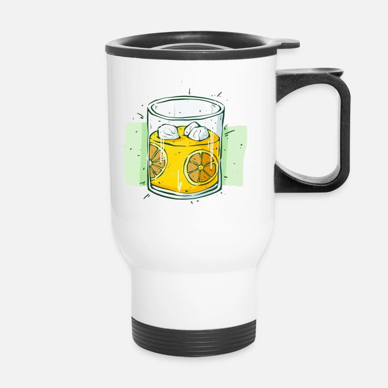 Jus d'orange - Tasse isotherme avec poignée - blanc