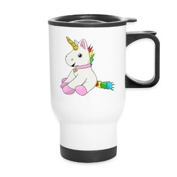 unicorn - Thermal mug with handle - white - Front