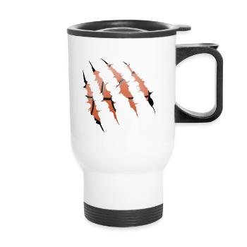 Basket-ball - Tasse isotherme avec poignée - blanc - Devant