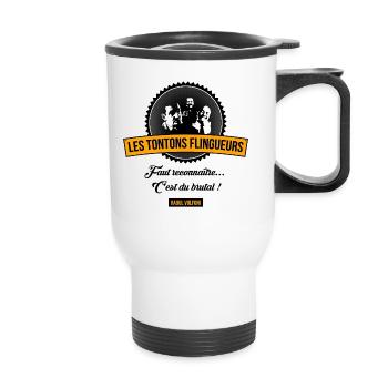 This is brutal! - Thermal mug with handle - white - Front