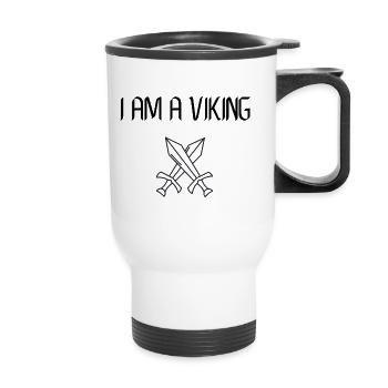 Ich bin ein Wikinger - Thermobecher mit Tragegriff - Weiß - Vorne