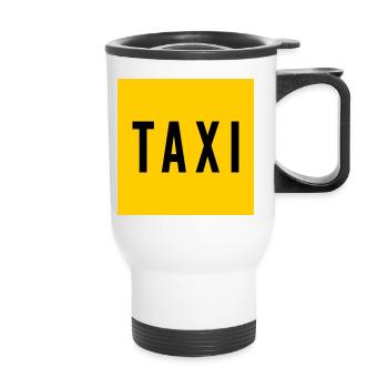 taxi - Thermal mug with handle - white - Front