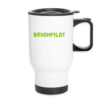 ich bin ein Bruchpilot - Thermobecher mit Tragegriff - Weiß - Vorne
