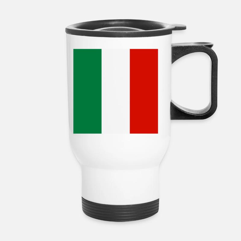 DRAPEAU ITALIEN - Tasse isotherme avec poignée - blanc