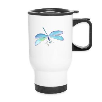 Dragonfly - Thermal mug with handle - white - Front