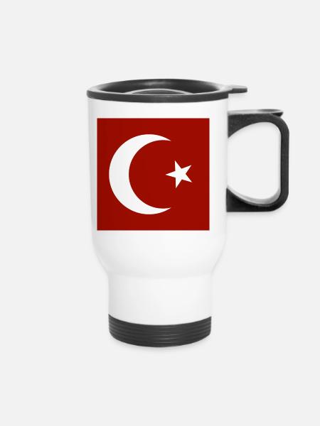 DRAPEAU TURC - Tasse isotherme avec poignée - blanc